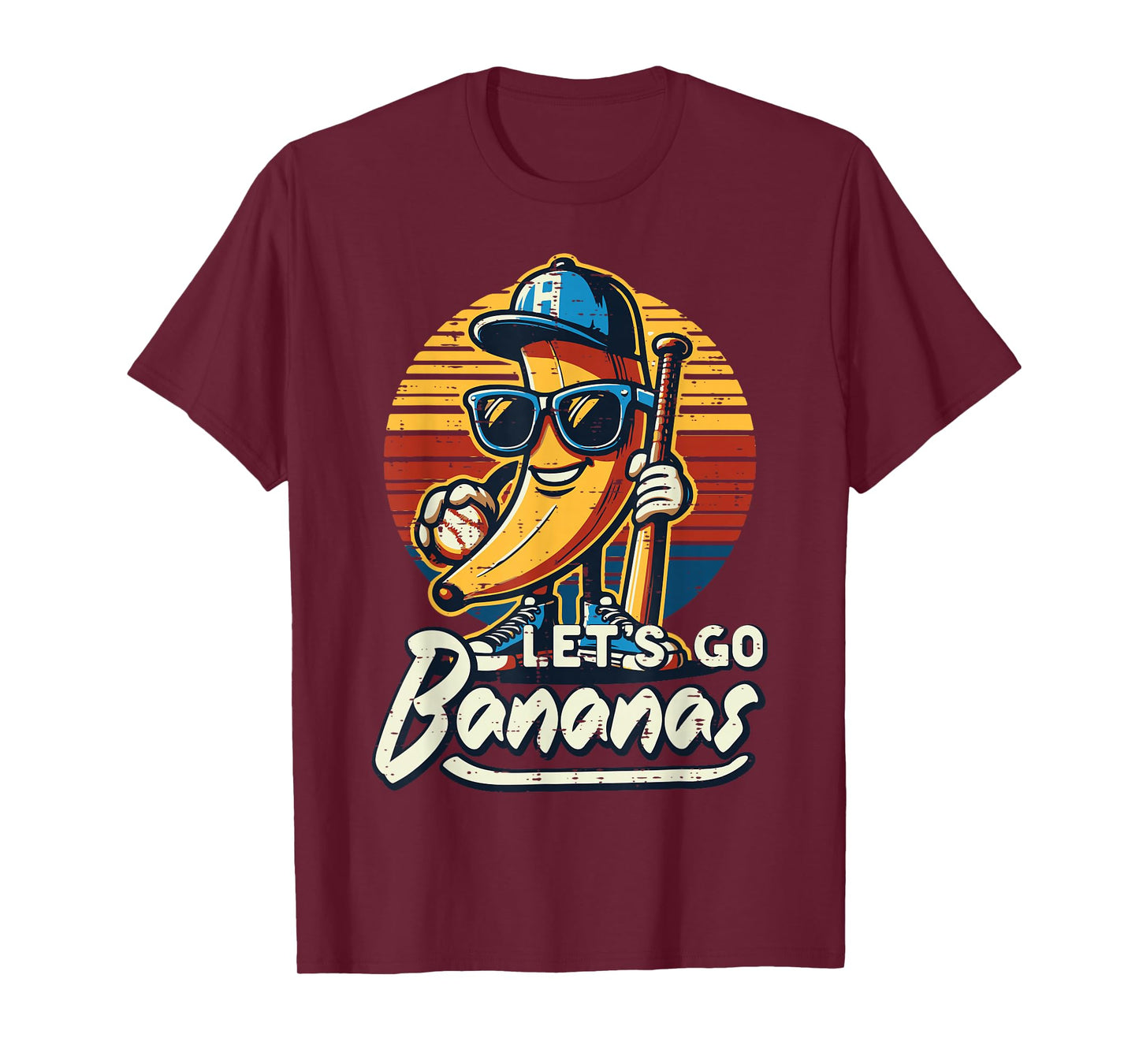Lets Go Banana Retro Fruit Men Boys Kids T-Shirt