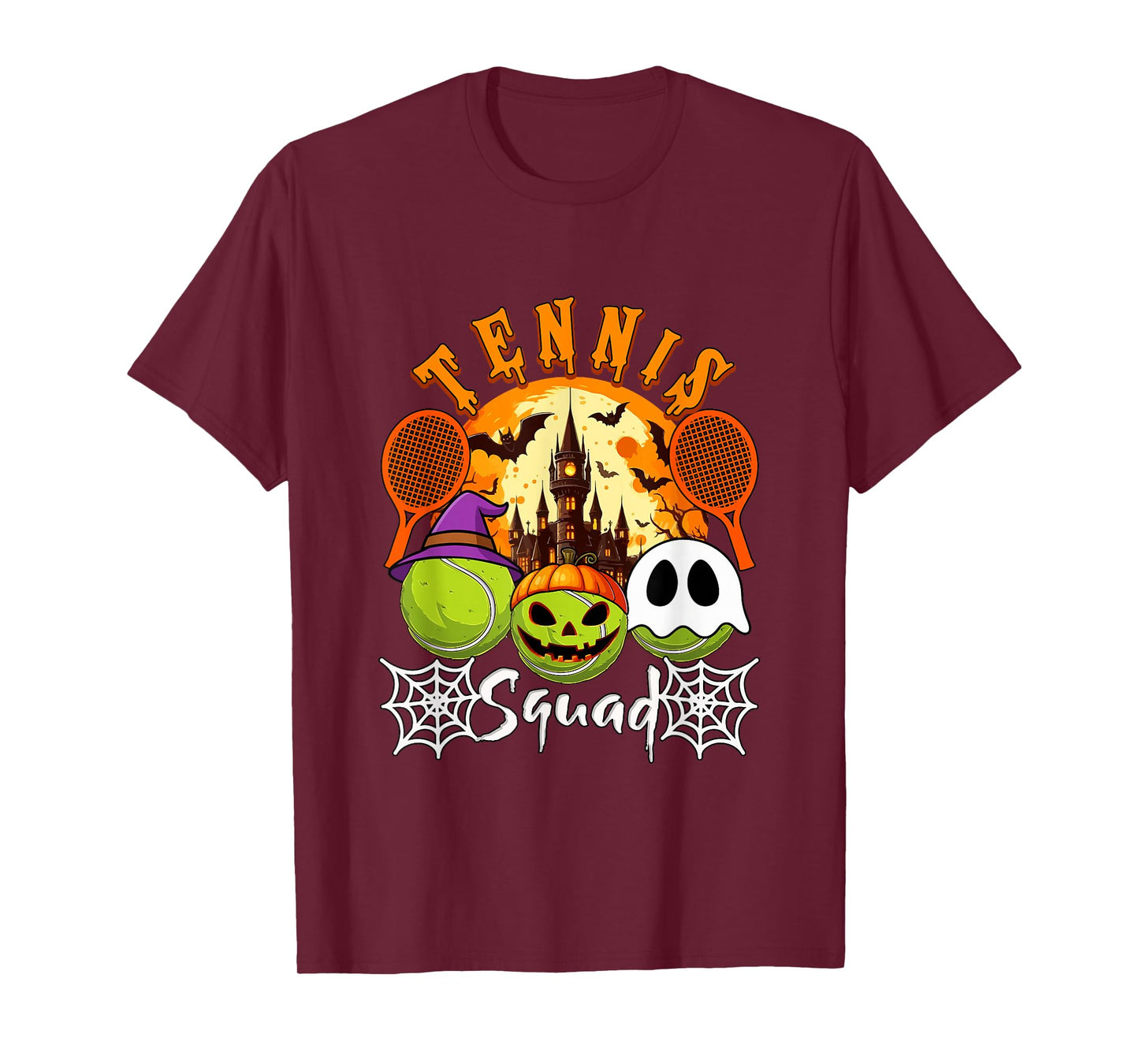Tennis Squad Halloween Three Horror Balls Costume Player T-Shirt