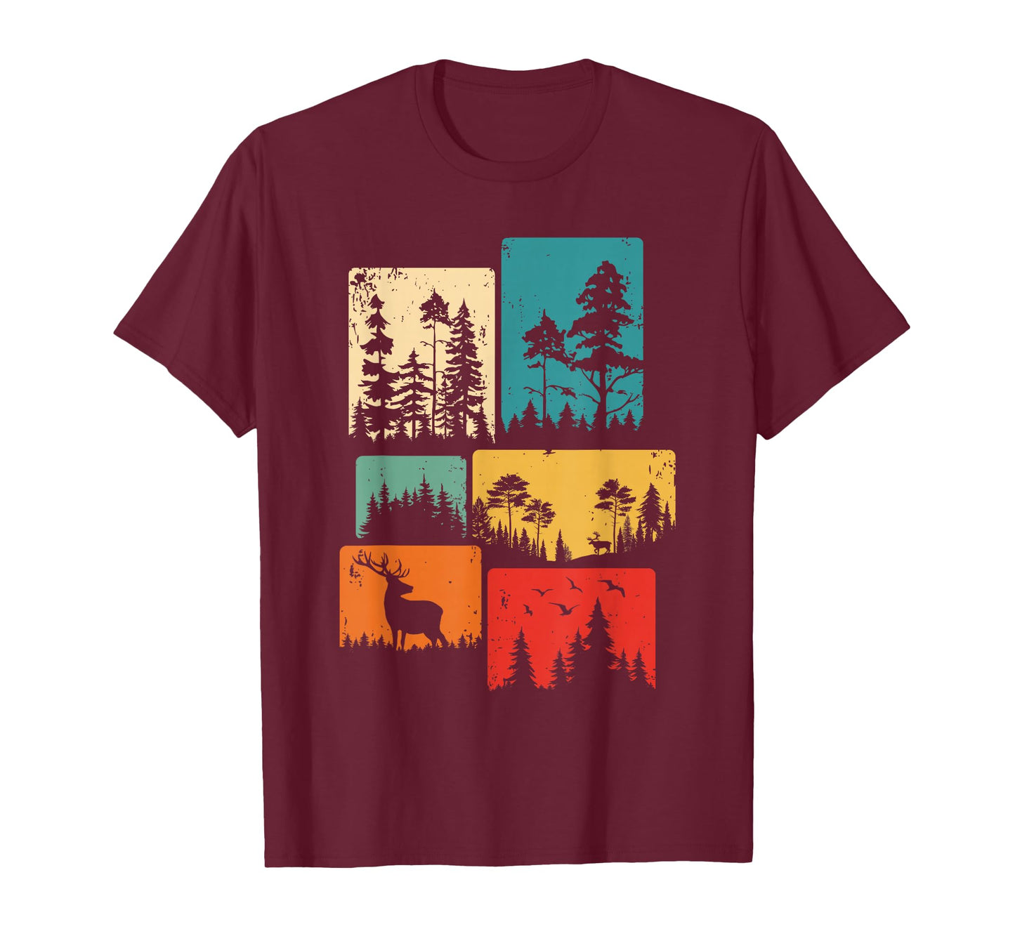 Trees Wildlife Nature Outdoor Vintage Forest T-Shirt