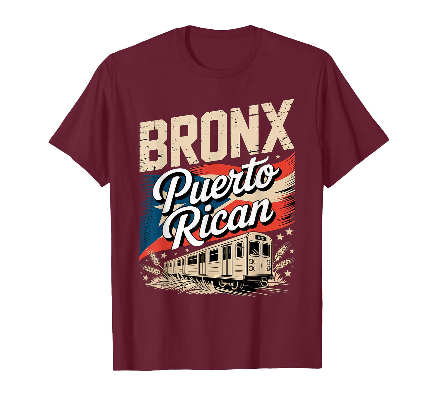 Bronx Puerto Rican Heritage Subway Train Vintage Urban Pride T-Shirt