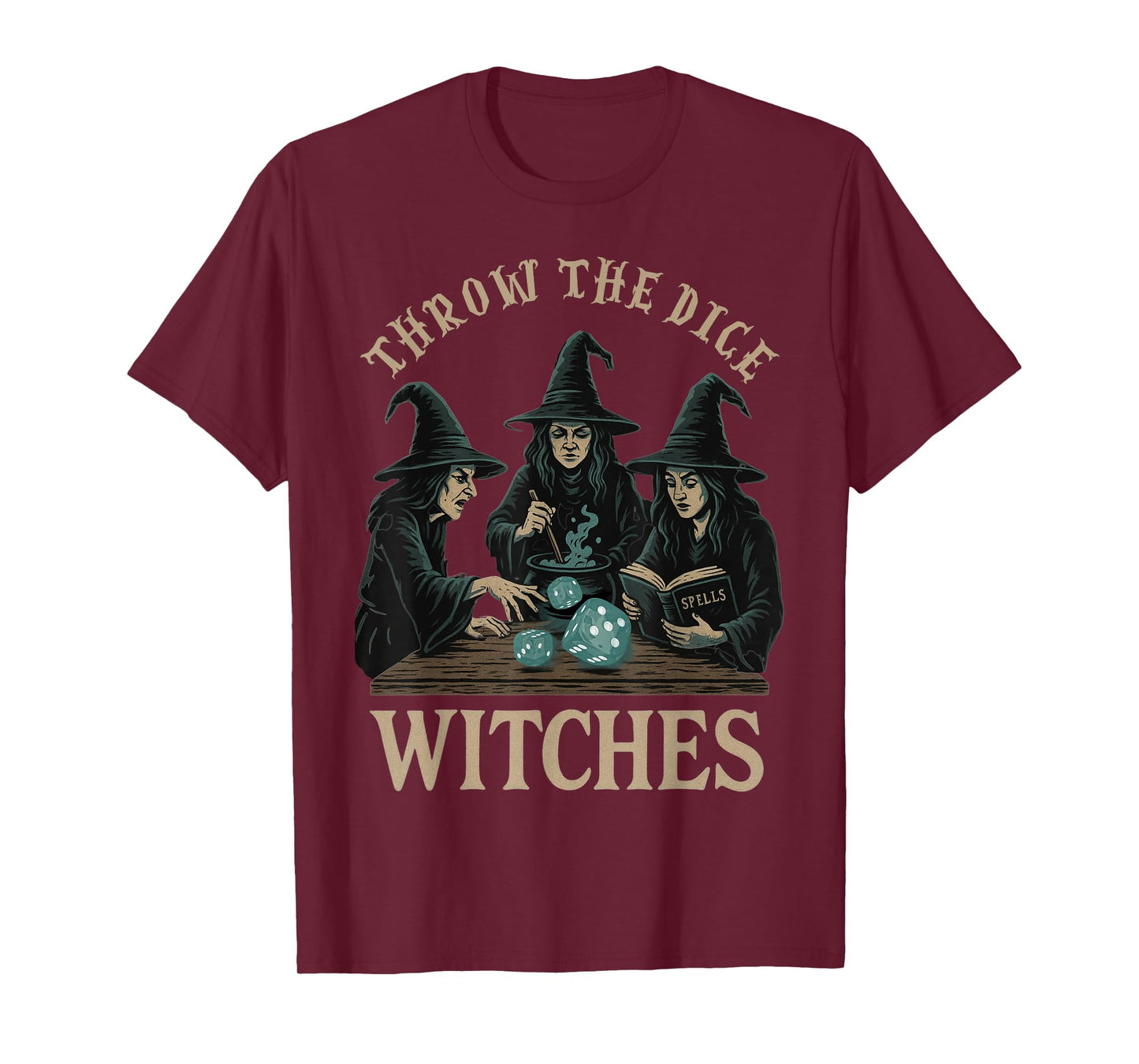 Throw The Dice Witches for Women Bunco Halloween Party T-Shirt