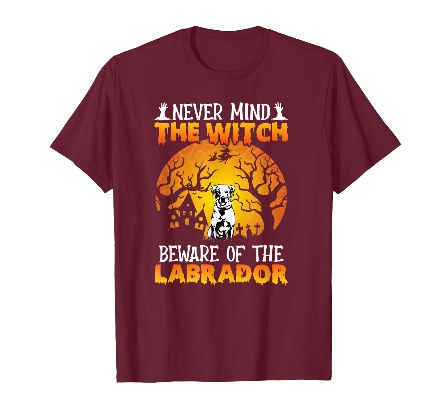 Happy Halloween Vibes Decor Beware of The Labrador T-Shirt