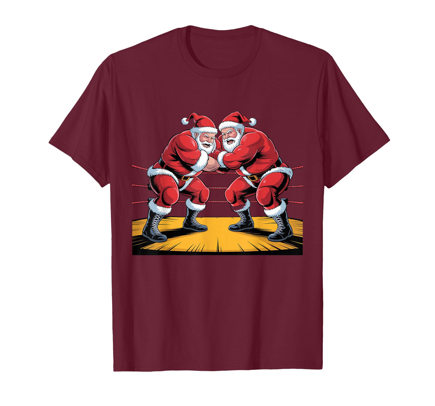 Santa Wrestling Lover Funny Wrestler Xmas Christmas Pajama T-Shirt