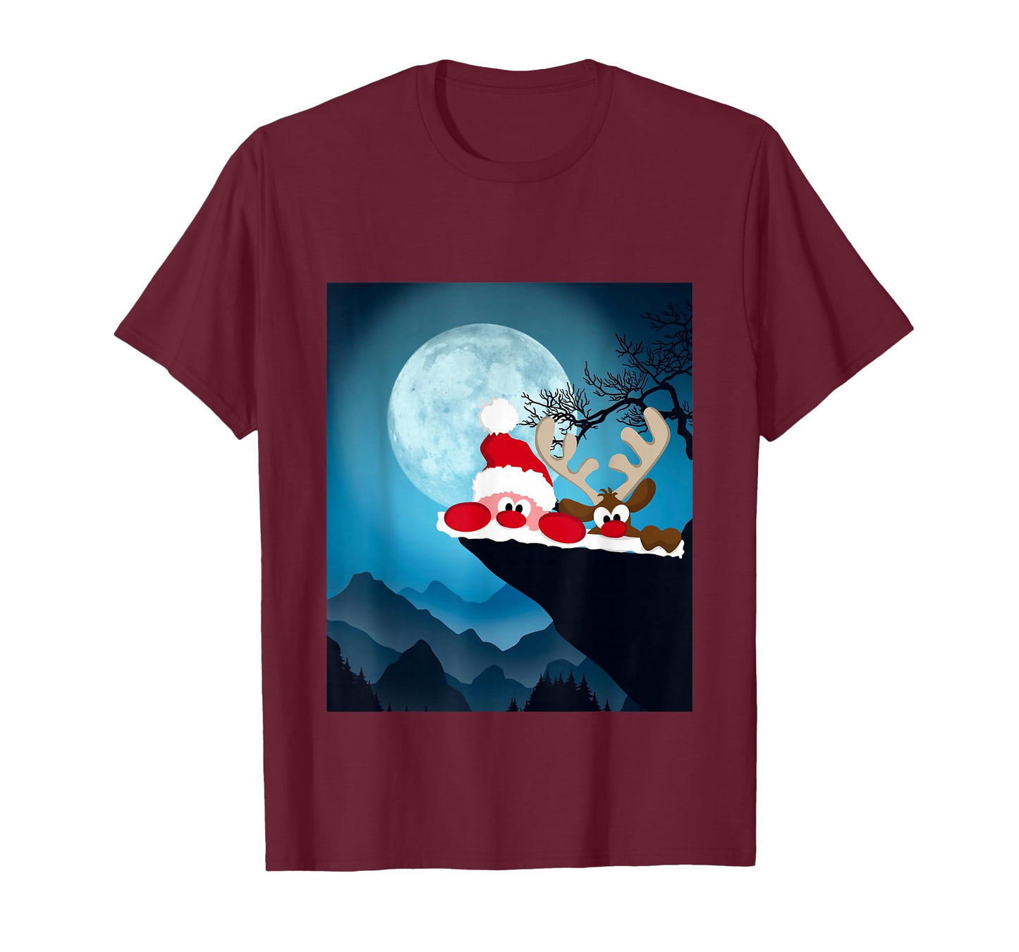 Merry Christmas Santa Claus and Reindeer T-Shirt