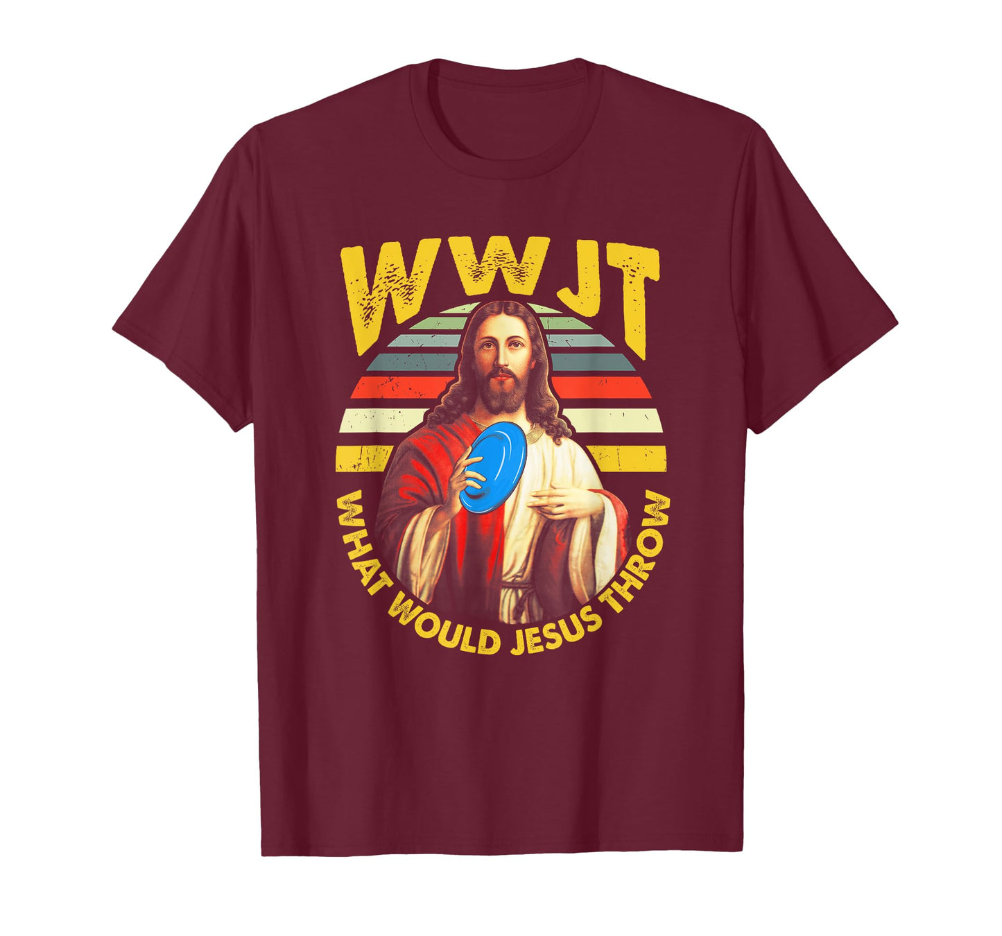 Disc Golf What Would Jesus Throw Frisbee Golf WWJT Christian T-Shirt