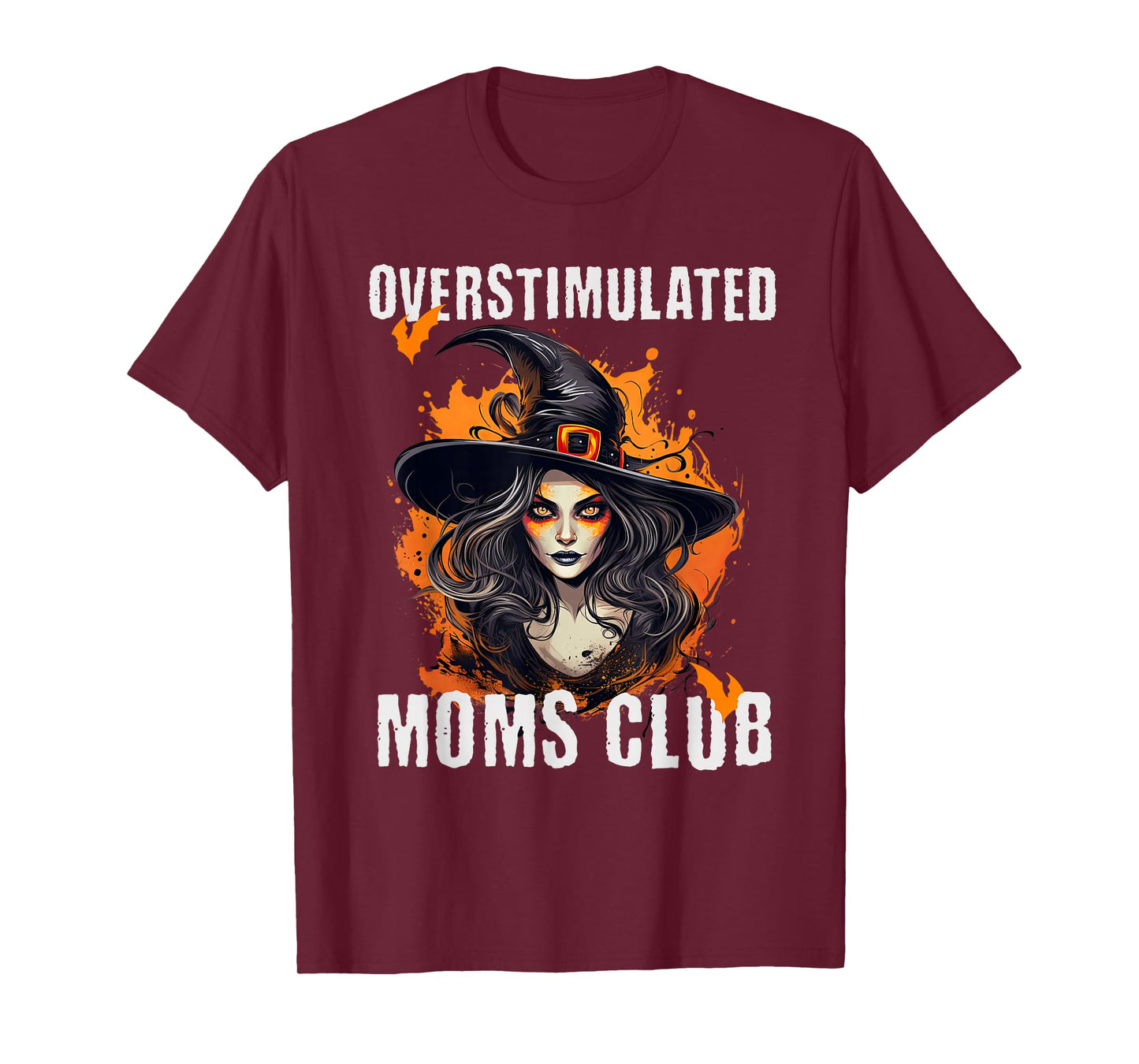 Overstimulated Moms Club Witch Design T-Shirt