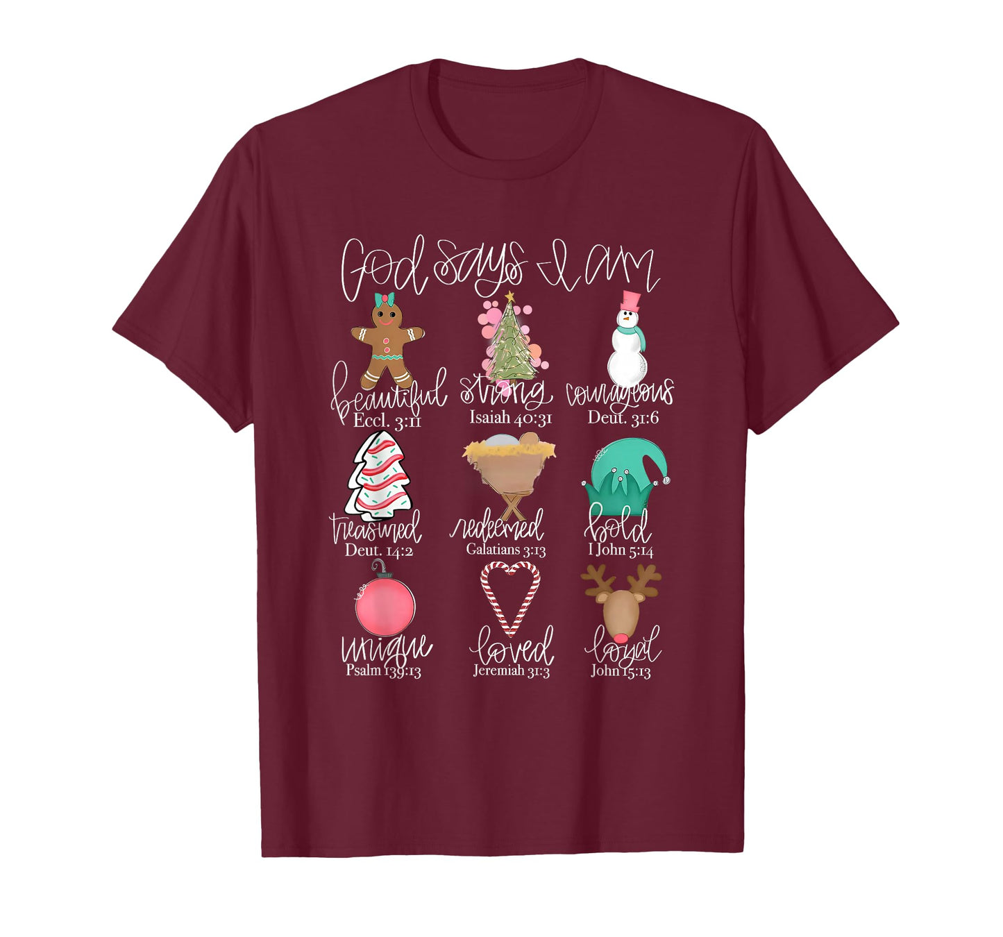 God Says I Am... Merry Christmas Jesus Christian Santa Squad T-Shirt