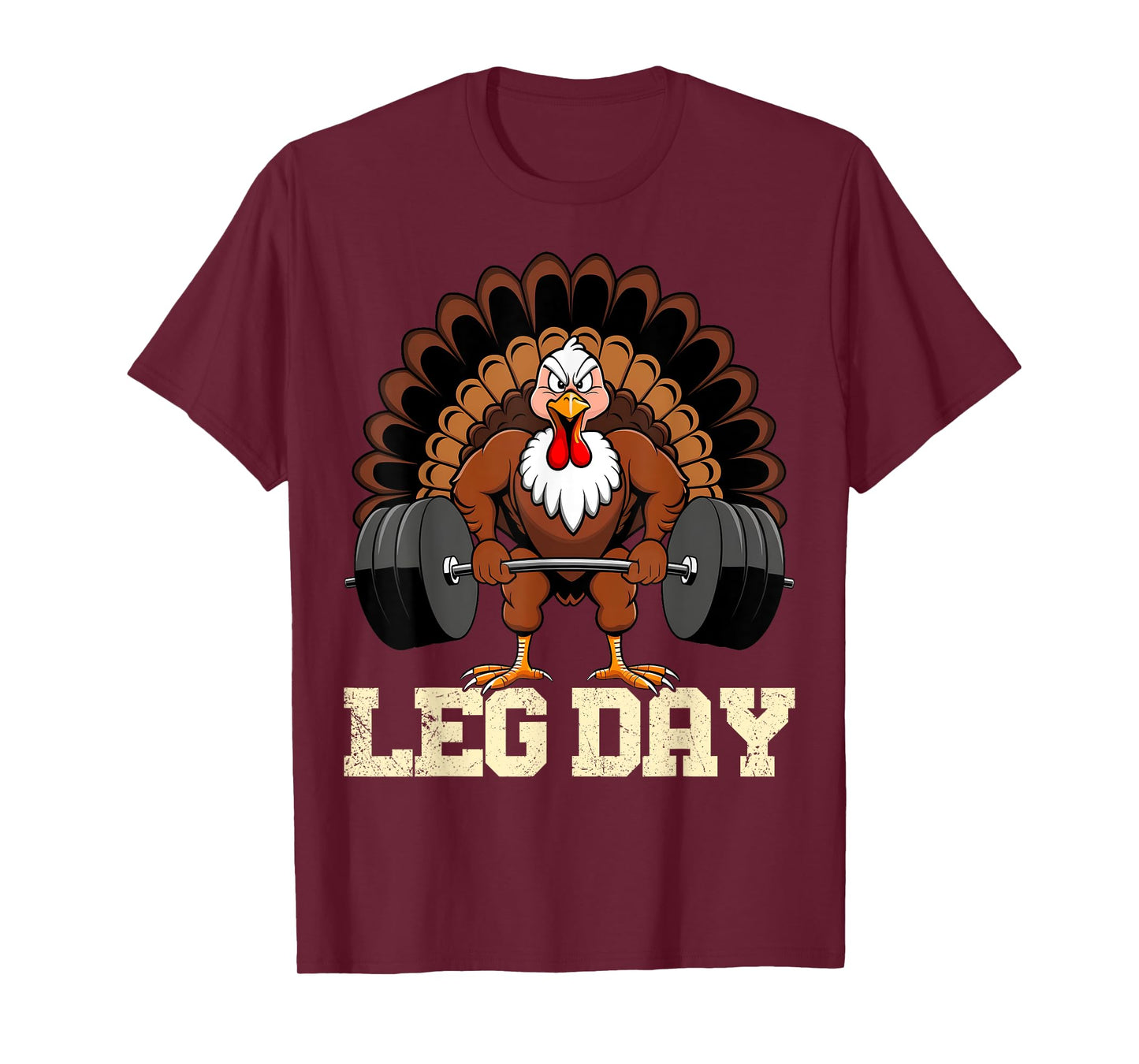 Turkey Lover Leg Day Weightlifting Gym Thanksgiving Vintage T-Shirt