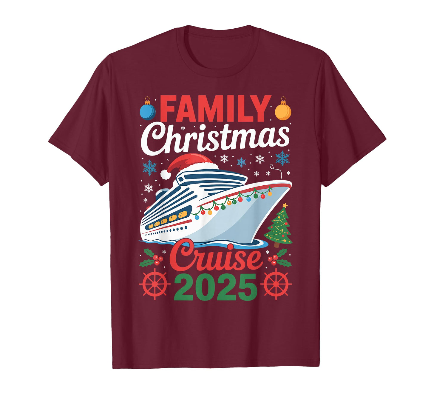 Family Christmas Cruise 2025 Holiday Vacations for Men Women T-Shirt