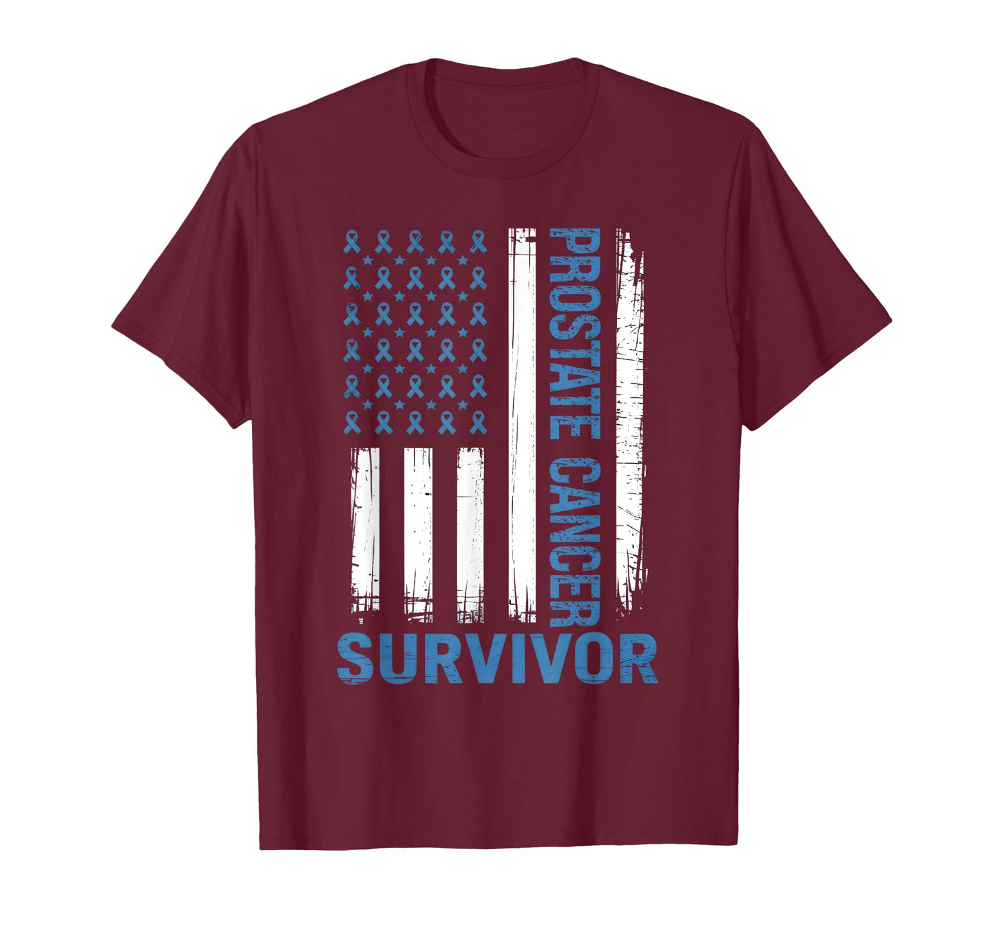 Prostate Cancer Survivor Vintage Flag Ribbon T-Shirt