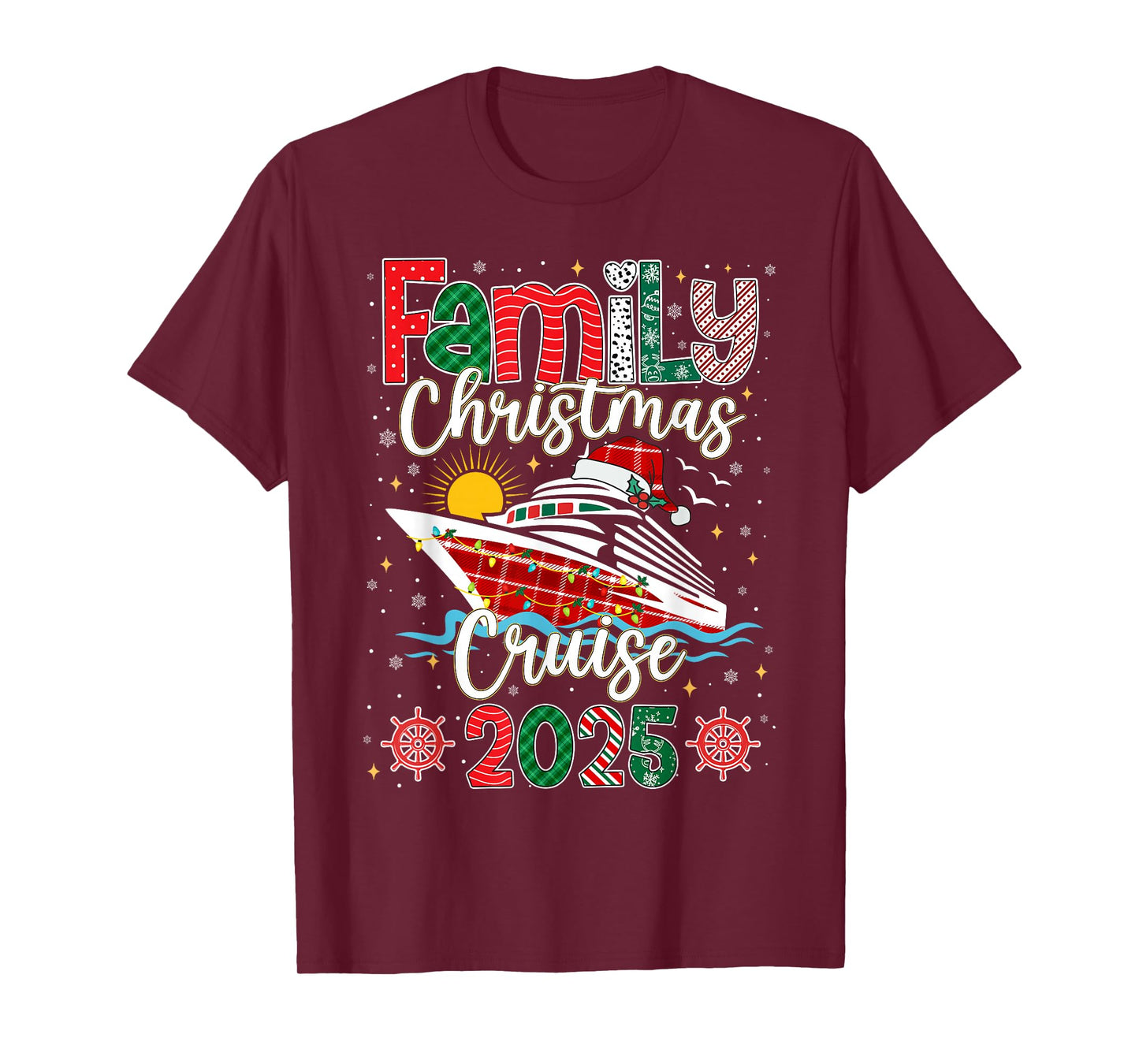 Family Christmas Cruise 2025 Matching Holiday Men Women Kids T-Shirt