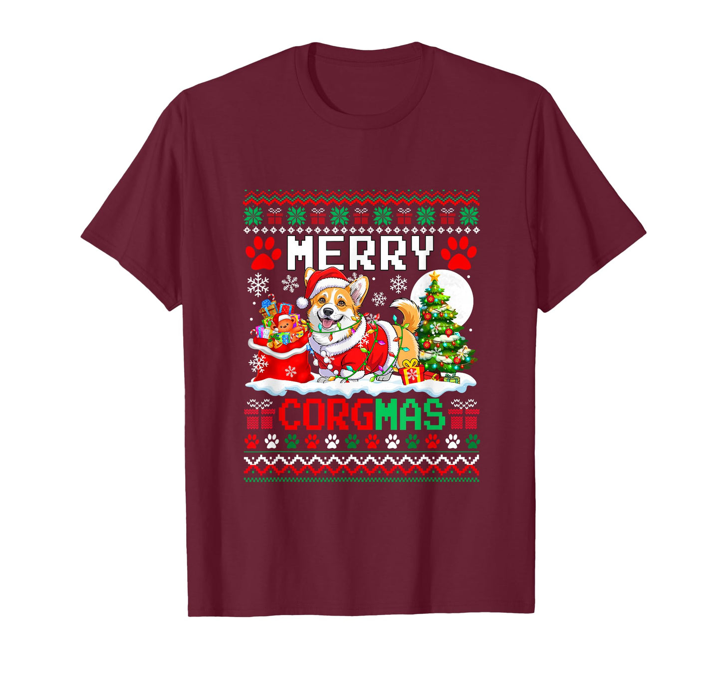 Merry Corgmas Christmas Sweater Santa Corgi Funny Owner T-Shirt