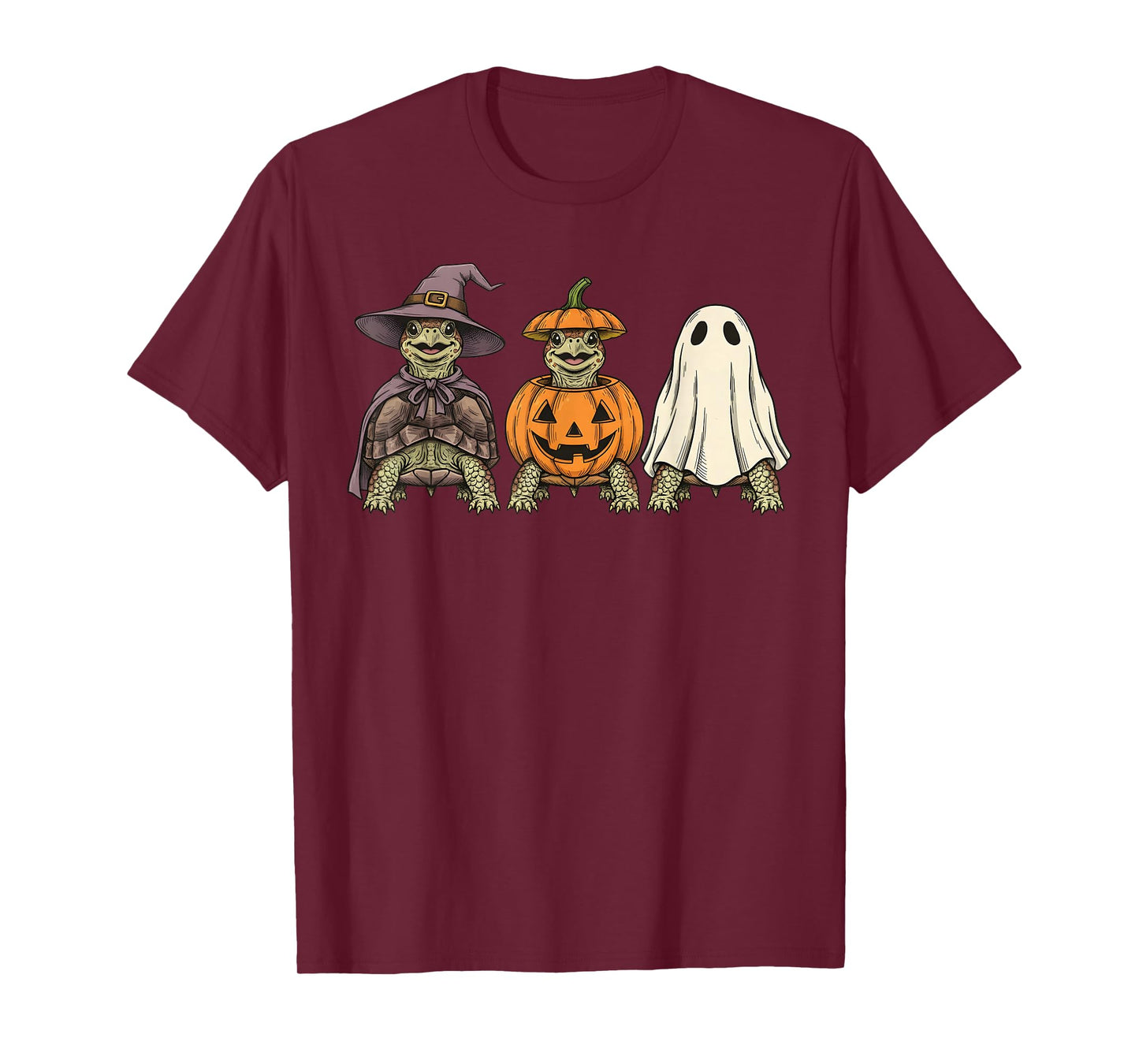 Spooky Ghost Eastern Box Turtle Lover Pumpkin Halloween T-Shirt