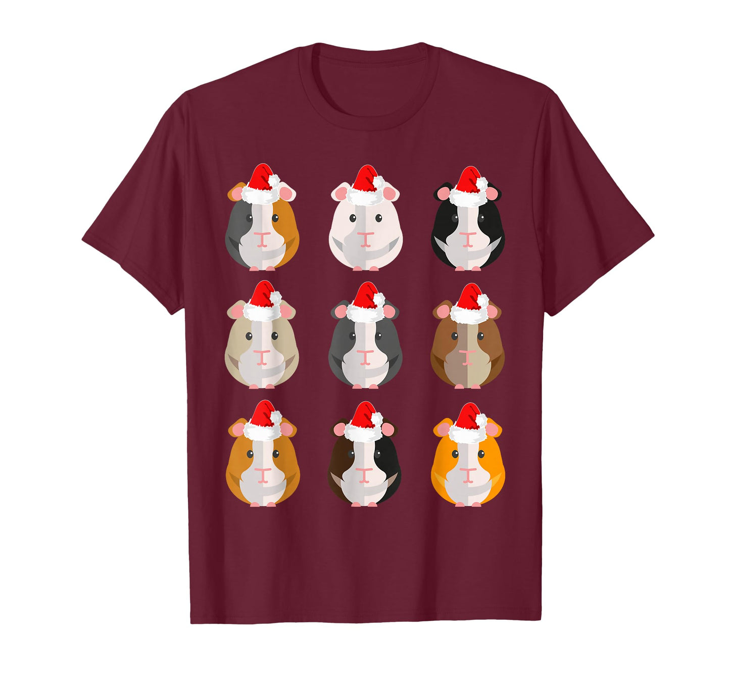 Guinea Pig Christmas Santa Claus X-Mas Piggies Outfit Design T-Shirt