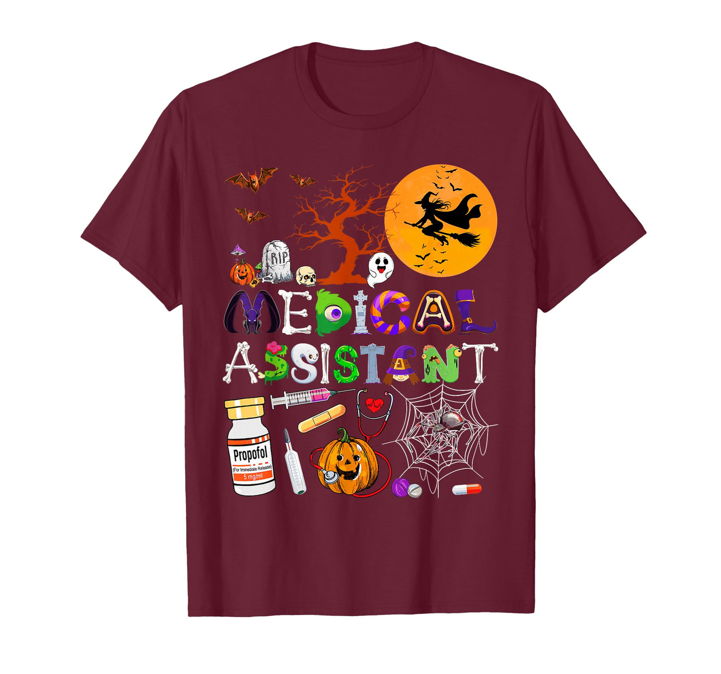 Medical Assistant Happy Halloween Costume Day Women Girls T-Shirt