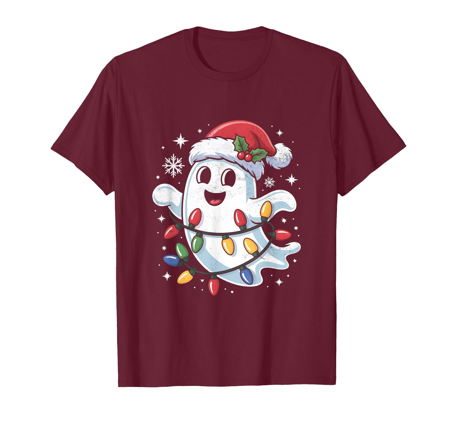 Ghost Christmas Spooky Santa T-Shirt