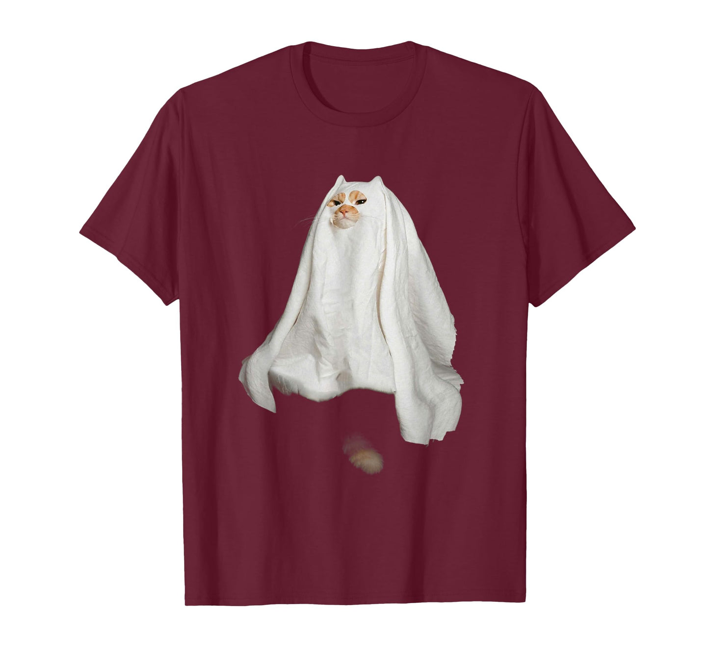 Ghost Cat Meme Funny Halloween Men Women Kids T-Shirt