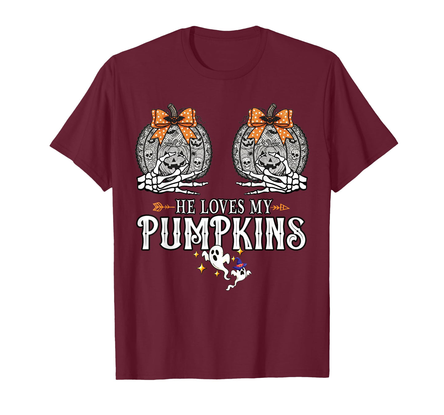 He Loves My Pumpkins I Love His Broomstick Couples Halloween T-Shirt