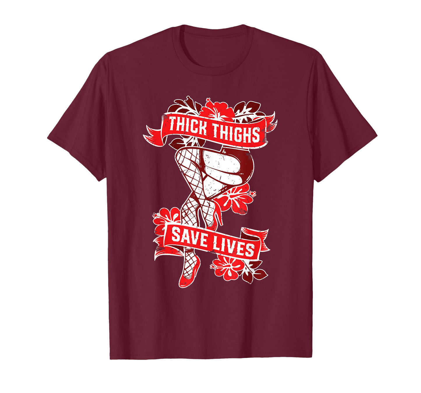 Thick Thighs Save Lives Gym Humor Funny Fitness T shirt T-Shirt