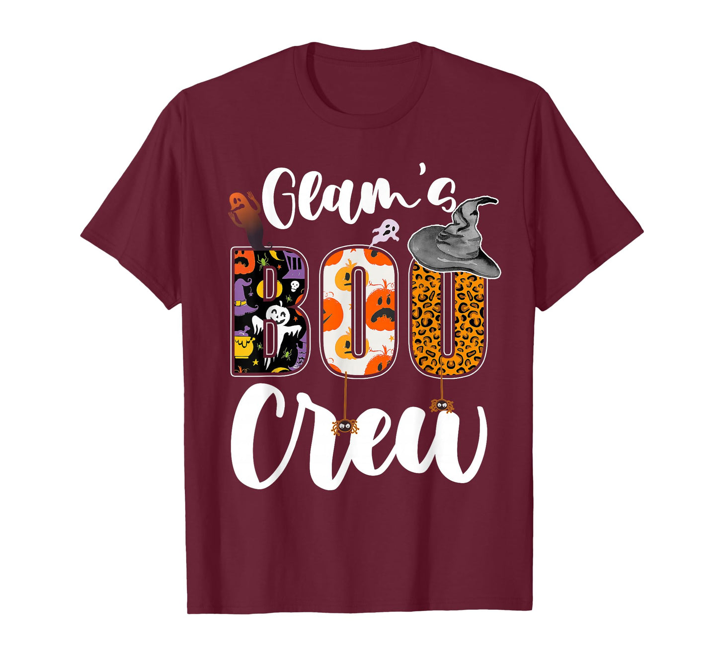 Glam's Boo Crew Halloween Grandma Grandkids Matching T-Shirt