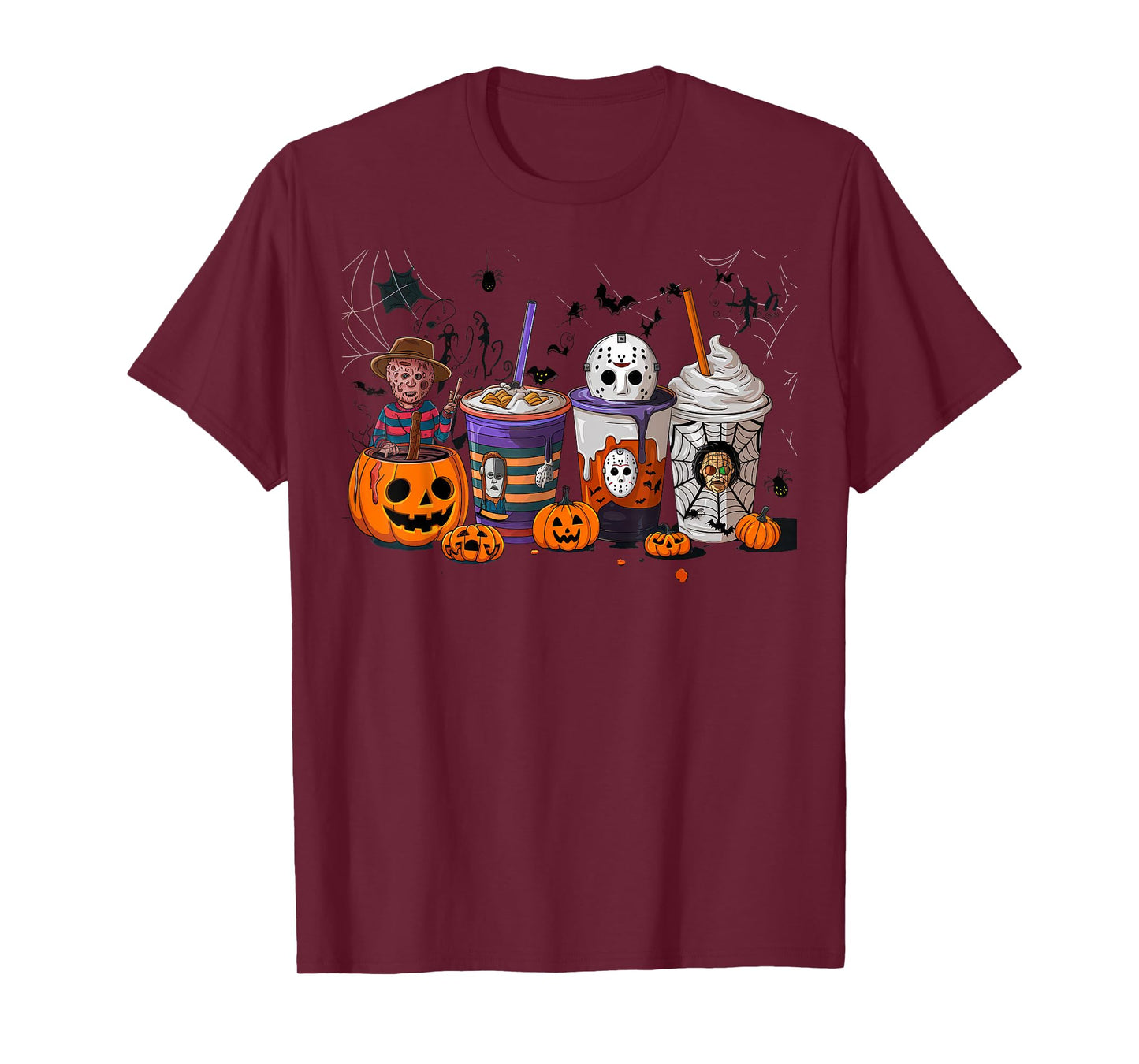 Halloween Tshirt Women Men Skeleton Witch Monster Party T-Shirt