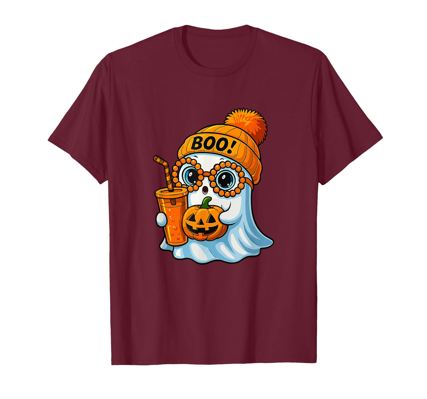 Ghost Drink Pumpkin Spice Halloween Spooky Season Boo Ghost T-Shirt