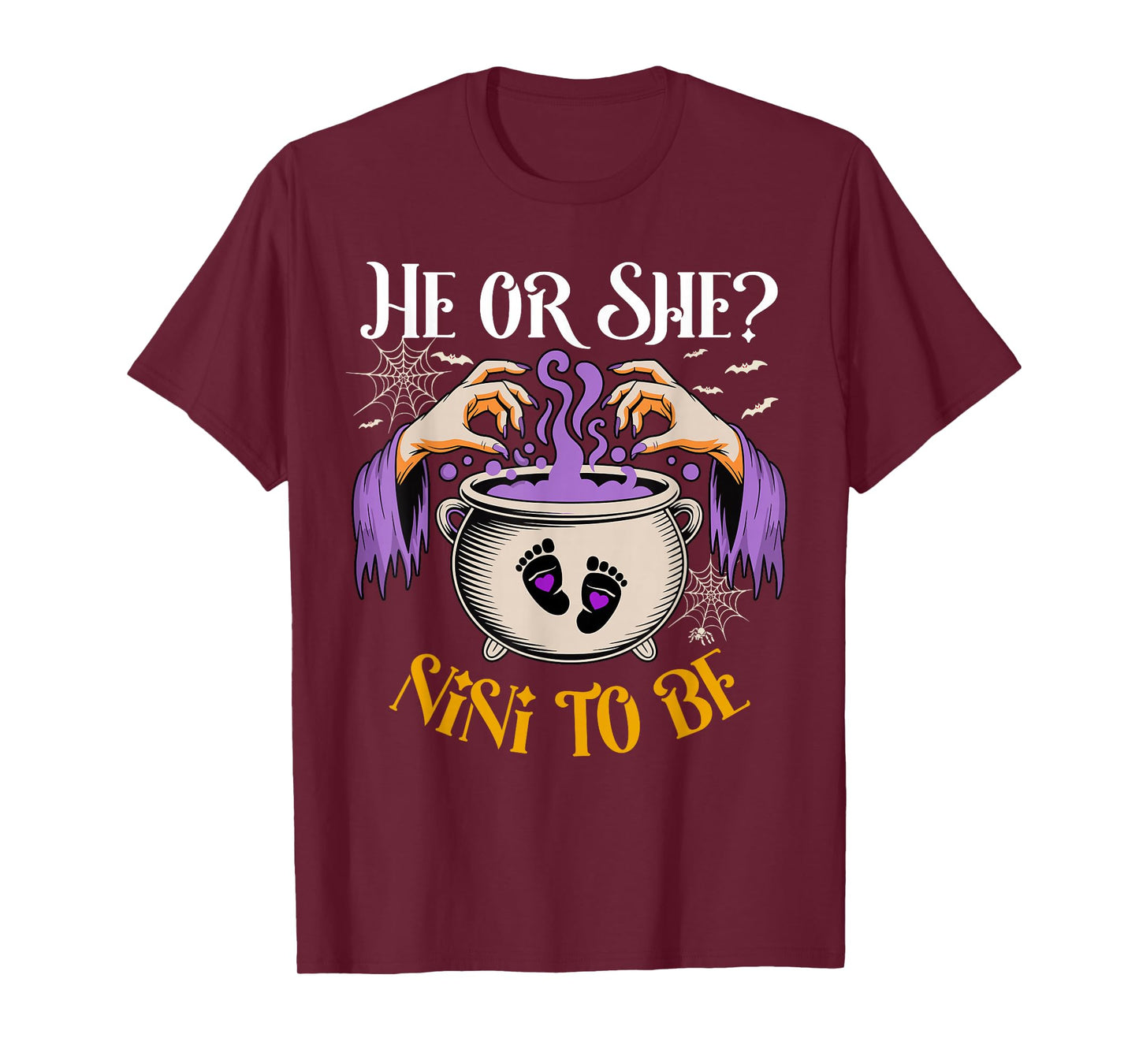 He Or She Nini to Be Baby Reveal Halloween Costume T-Shirt