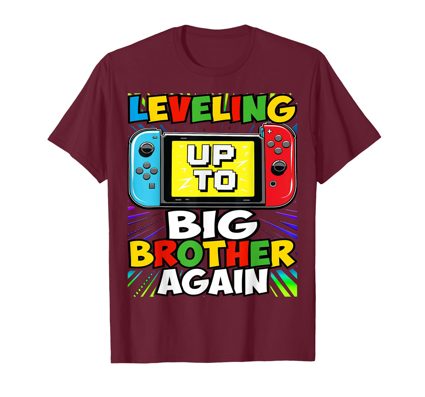 Funny Leveling Up To Big Brother Again Big Bro Gaming Gifts T-Shirt