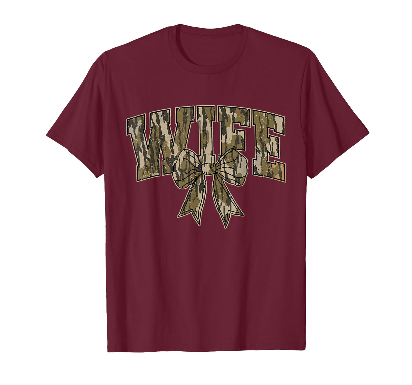 Hunting Wife Camo Bow Hunting Season Wife Hunting Lover T-Shirt