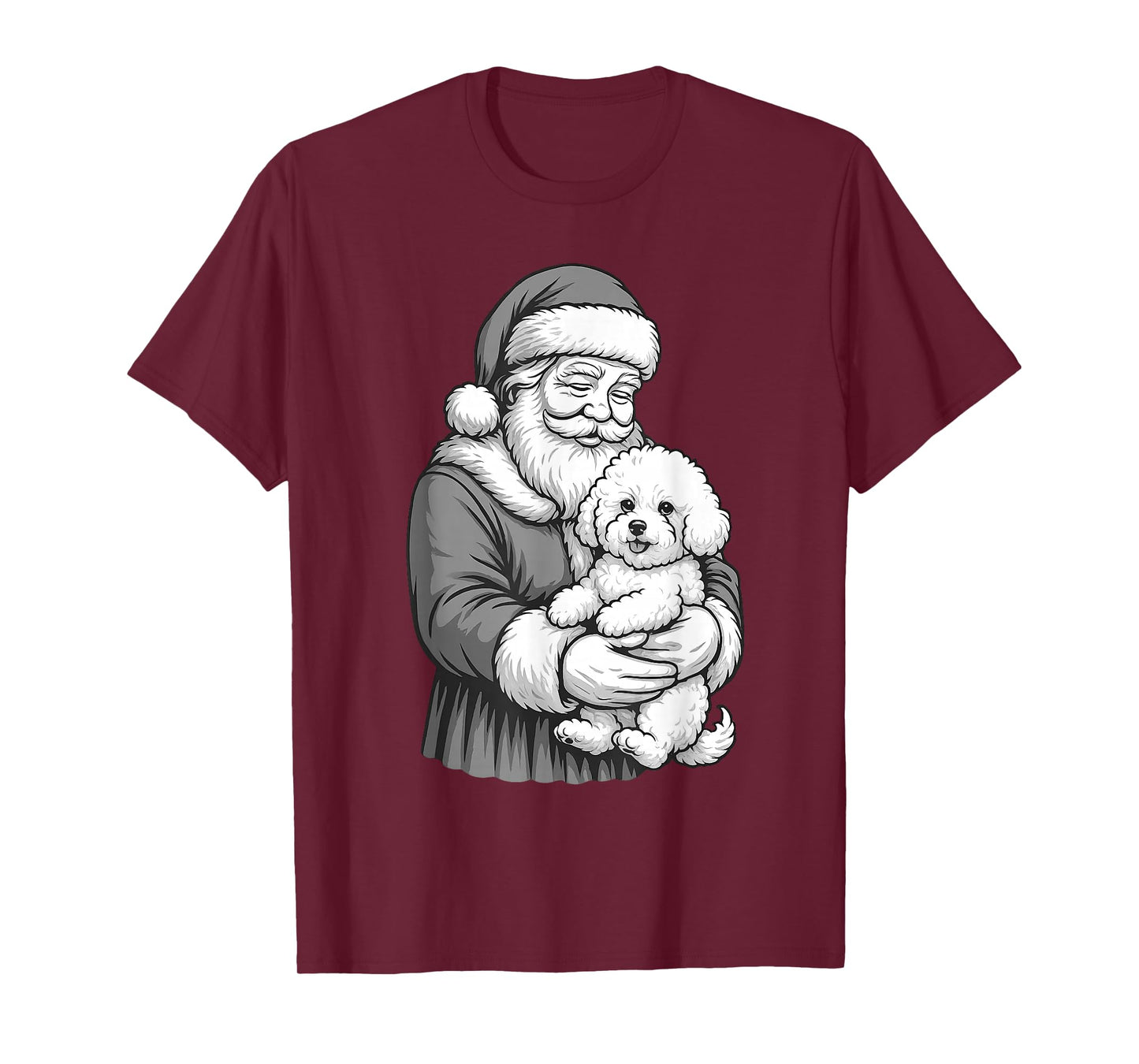 Bichon Frise Santa Claus Christmas Dog Lover T-Shirt