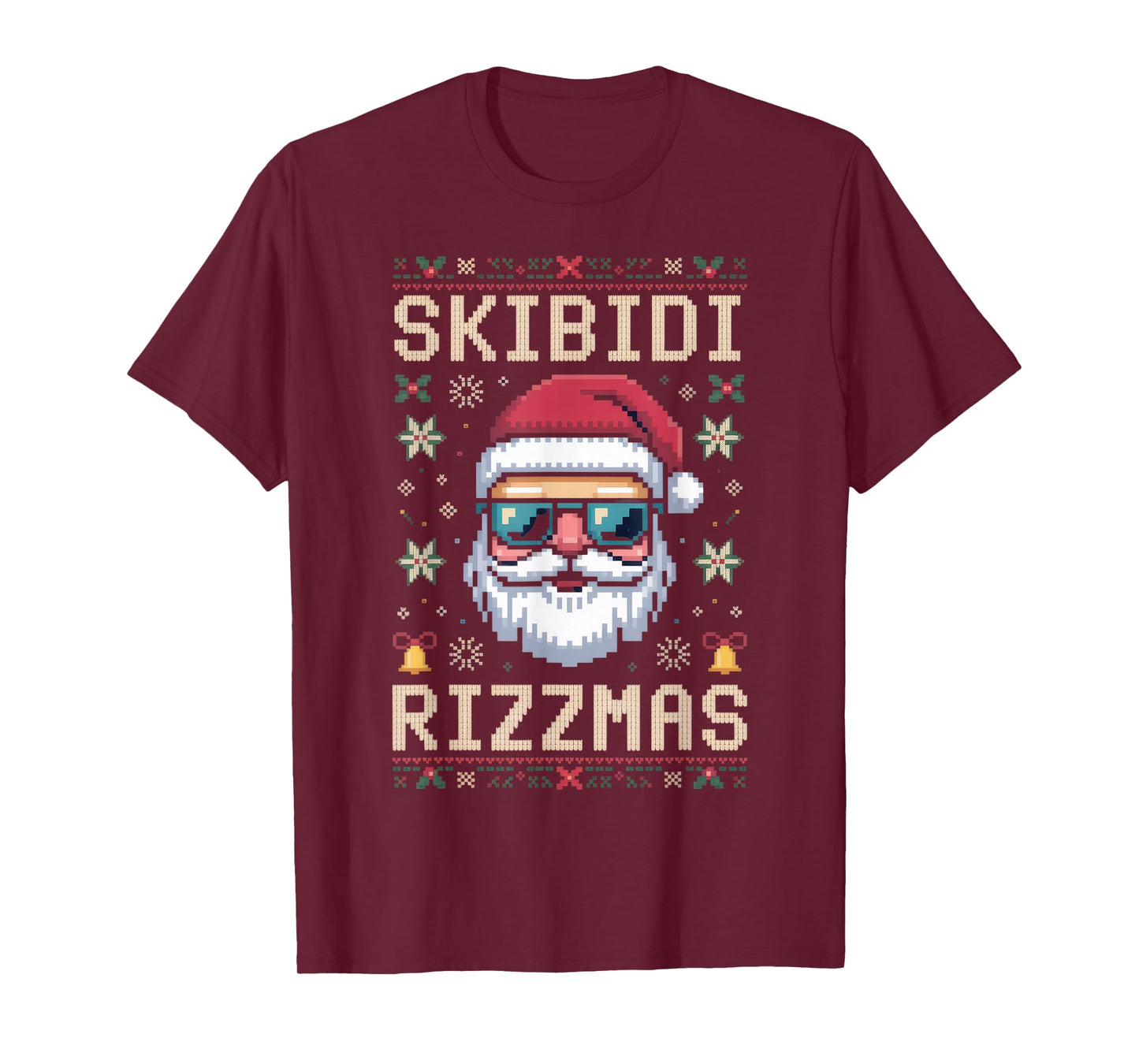Skibidi Rizzmas Santa Lovers Cool Vibe Holiday Party T-Shirt