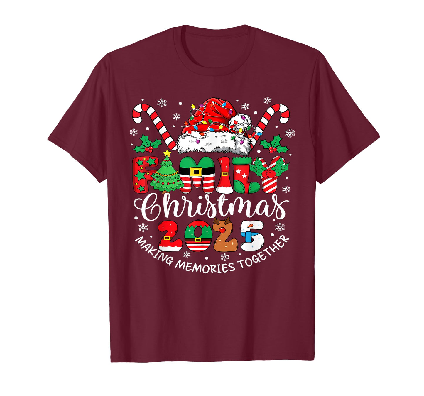 Family Christmas 2025 Making Memories Together Xmas Pajamas T-Shirt