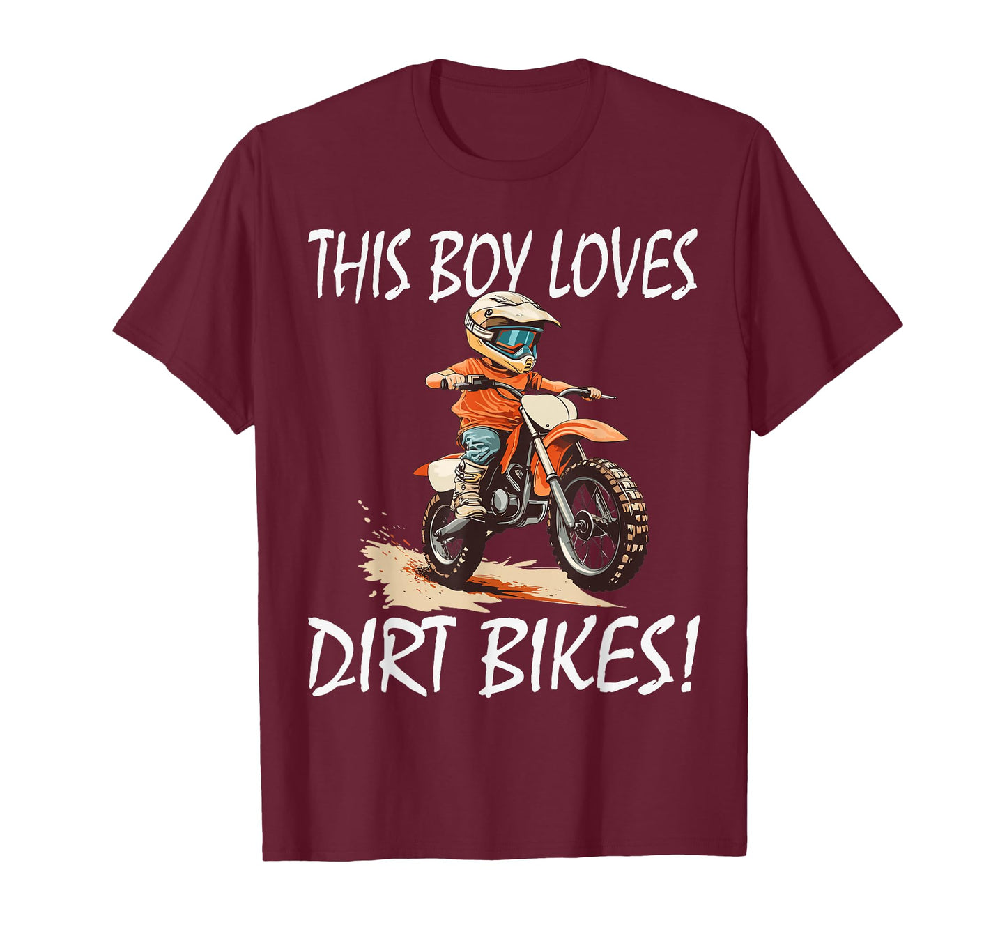 This boy loves dirt bikes, Kids Dirt Bike T-Shirt