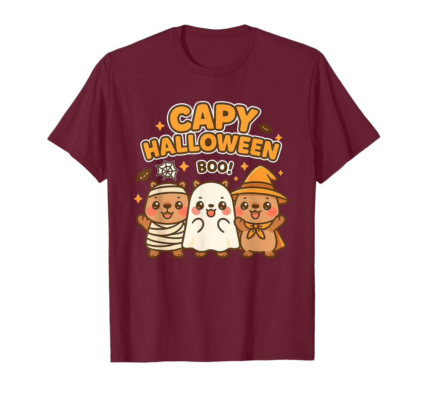 Capy Halloween Boys Girls Cute Capybara Halloween Costume T-Shirt