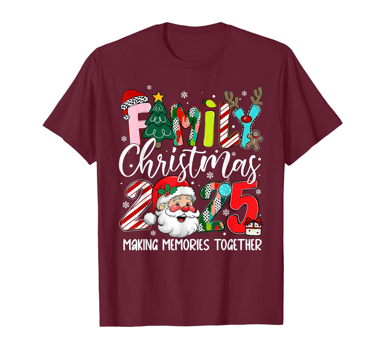 Family Christmas 2025 Making Memories Together Santa Holiday T-Shirt