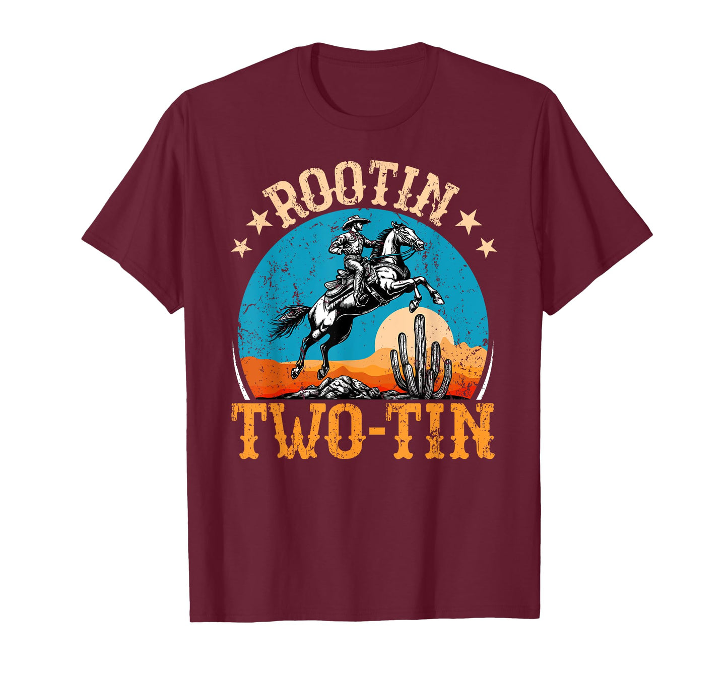 Rootin Two-tin 2nd Birthday 2 Year Old Western Cowboy Bday T-Shirt