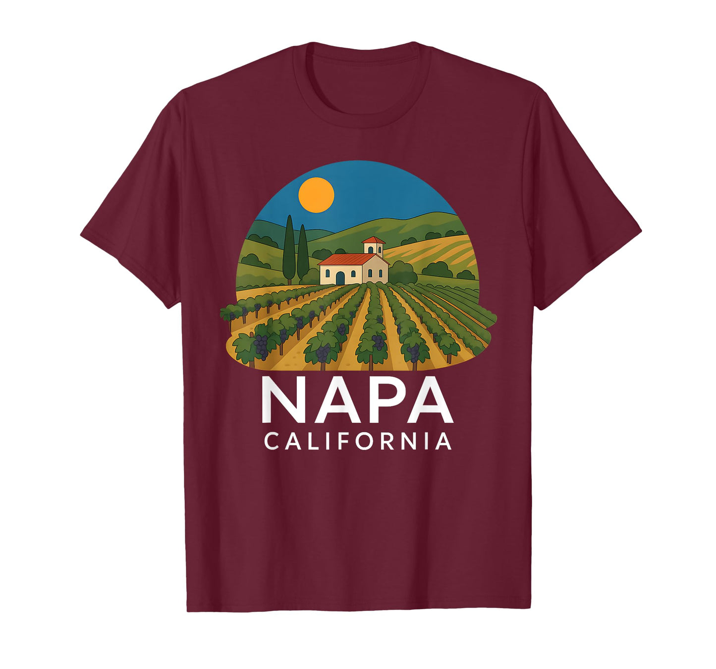 Napa California Wine Country Tasting Valley Love Retro Grape T-Shirt