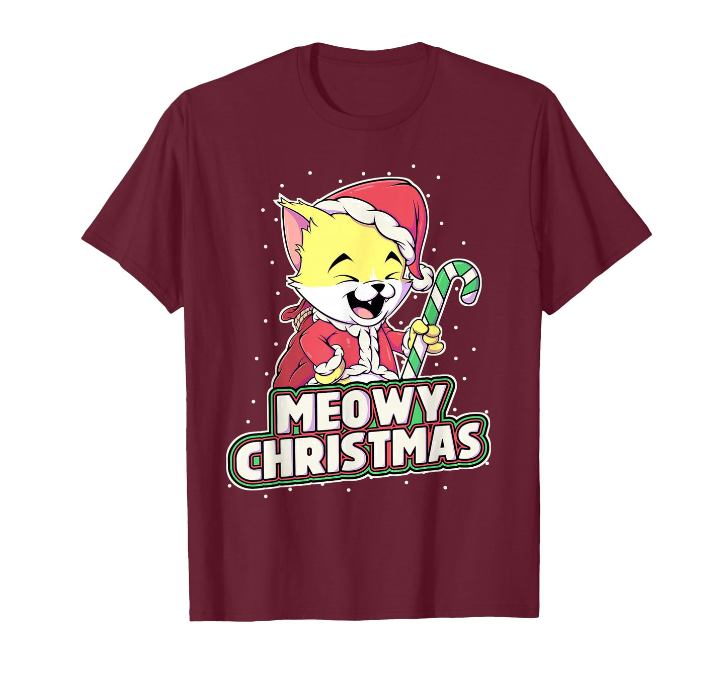 Meowy Christmas Alley Cat Lovers Santa Cat Christmas T-Shirt