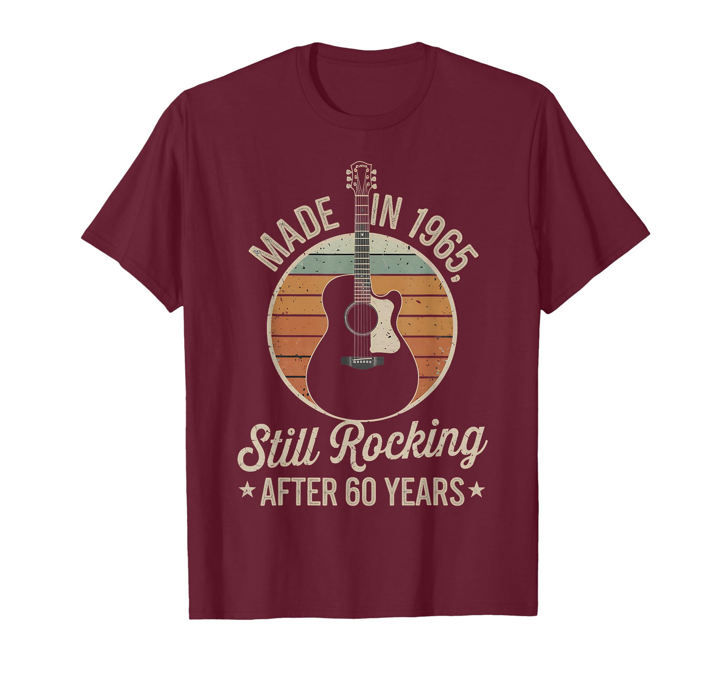 Made in 1965 Still Rocking After 60 Years Retro Guitar T-Shirt