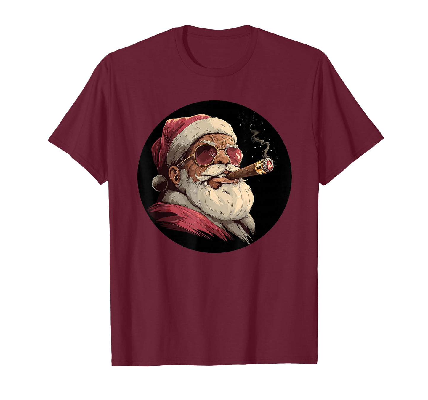 Cigar Santa Claus Look for Smoking Christmas T-Shirt