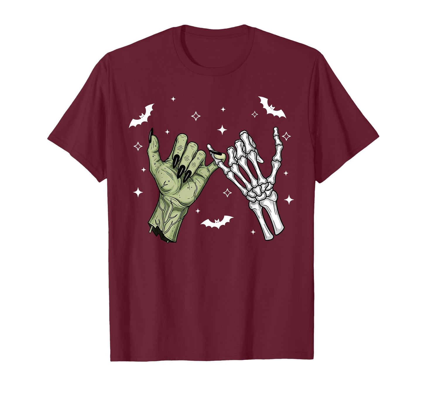 Funny Halloween Witch Skeleton Hand T-Shirt