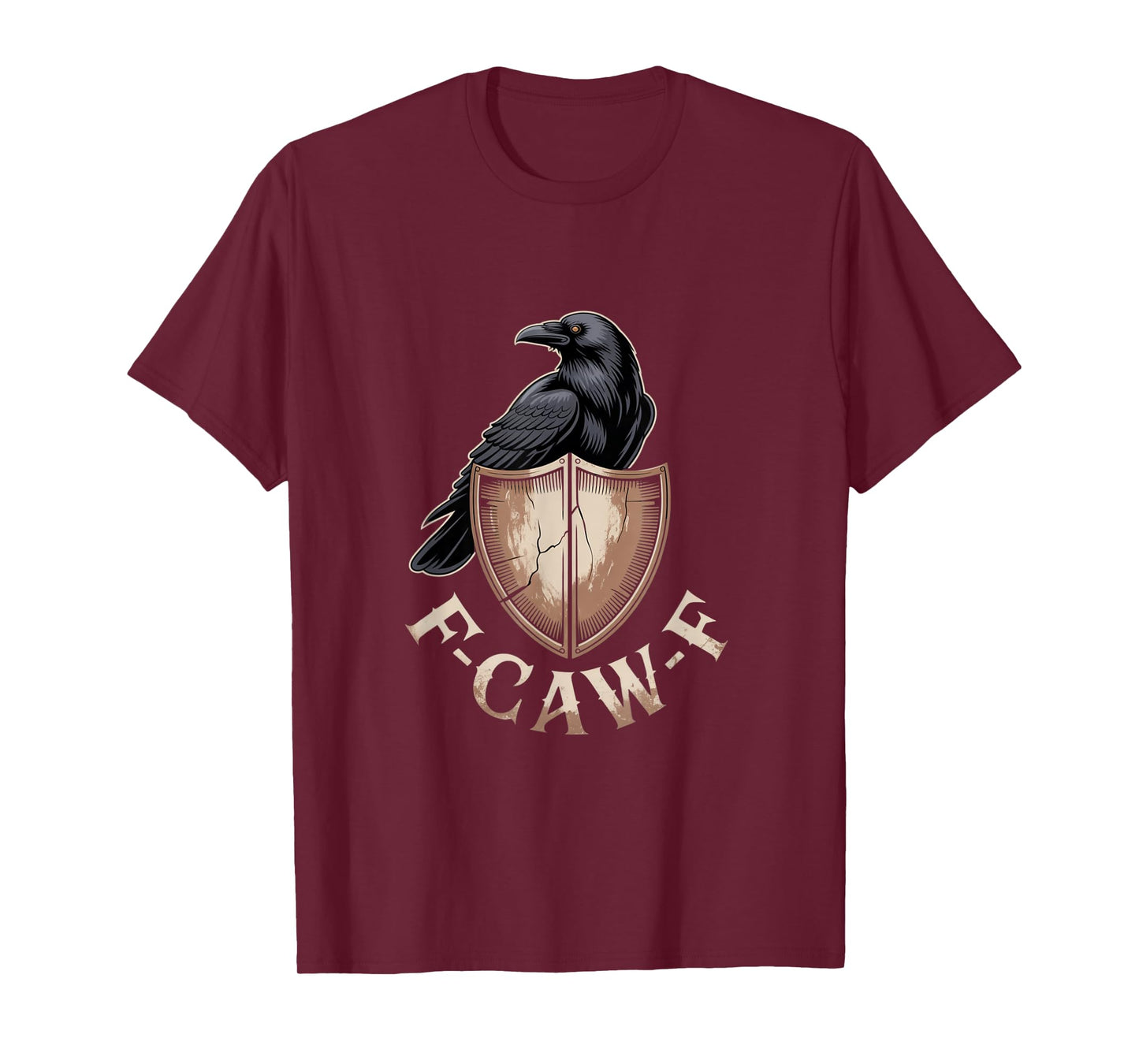 F-Caw-F Crow Funny Gothic Moon Black Bird Halloween T-Shirt