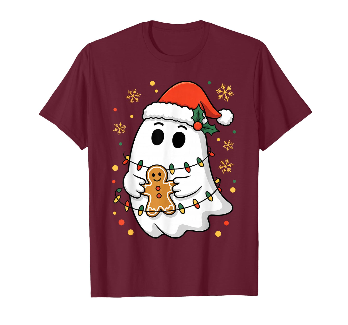 Ghost Christmas Santa Spooky Christmas Ghost Santa Christmas T-Shirt
