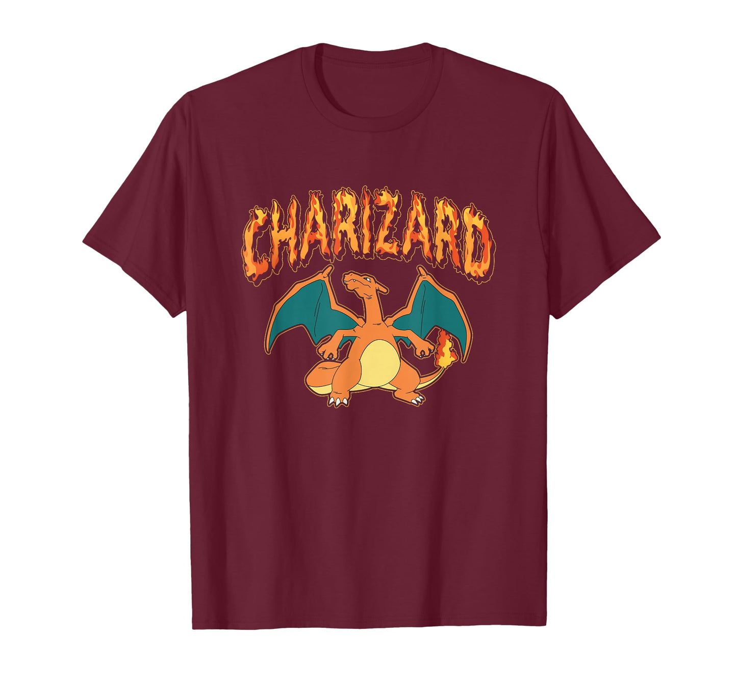 Pokémon Iconic Charizard On Fire Big Chest Portrait T-Shirt
