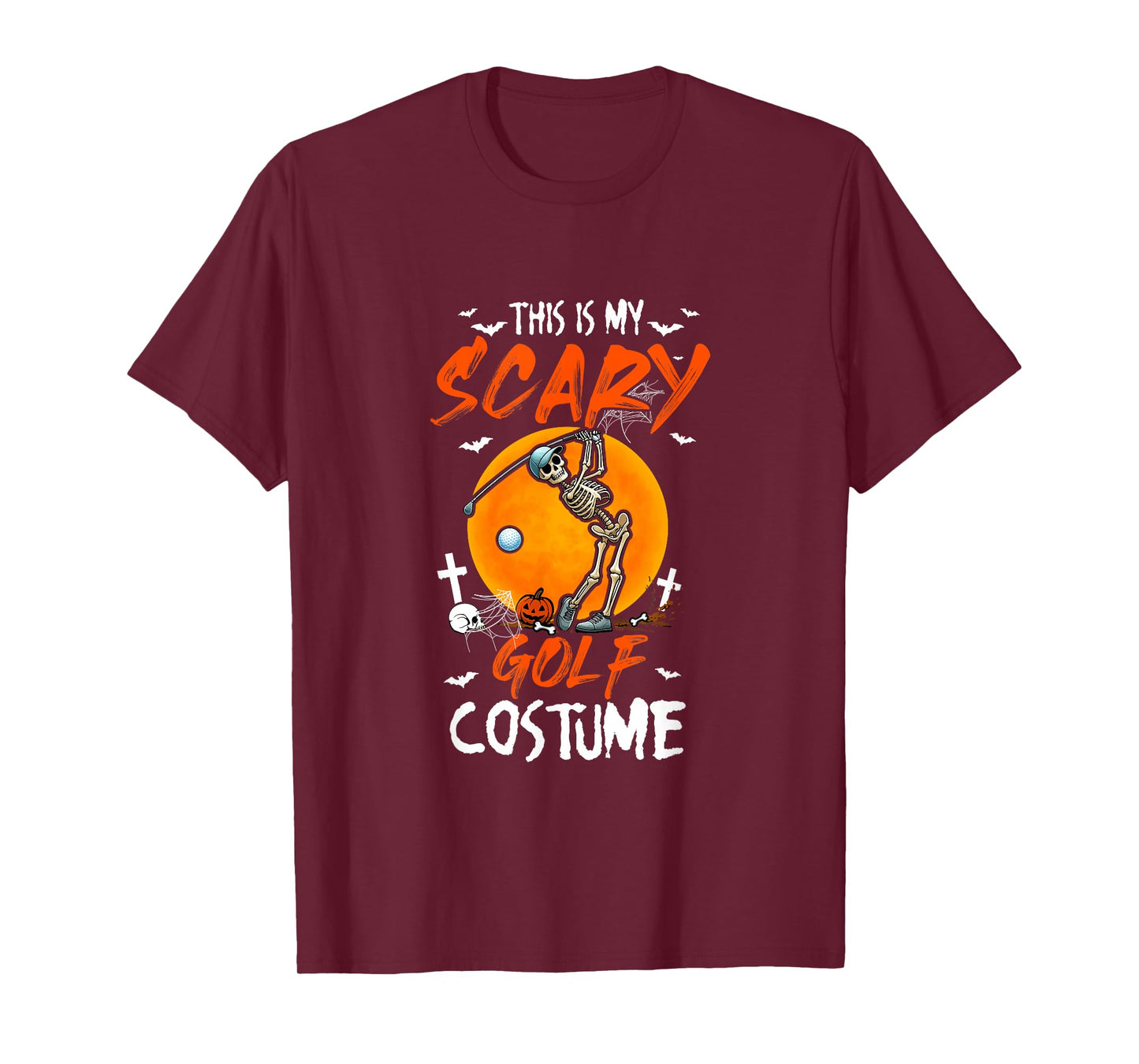 My Scary Golf Costume Skeleton Halloween Player Team T-Shirt