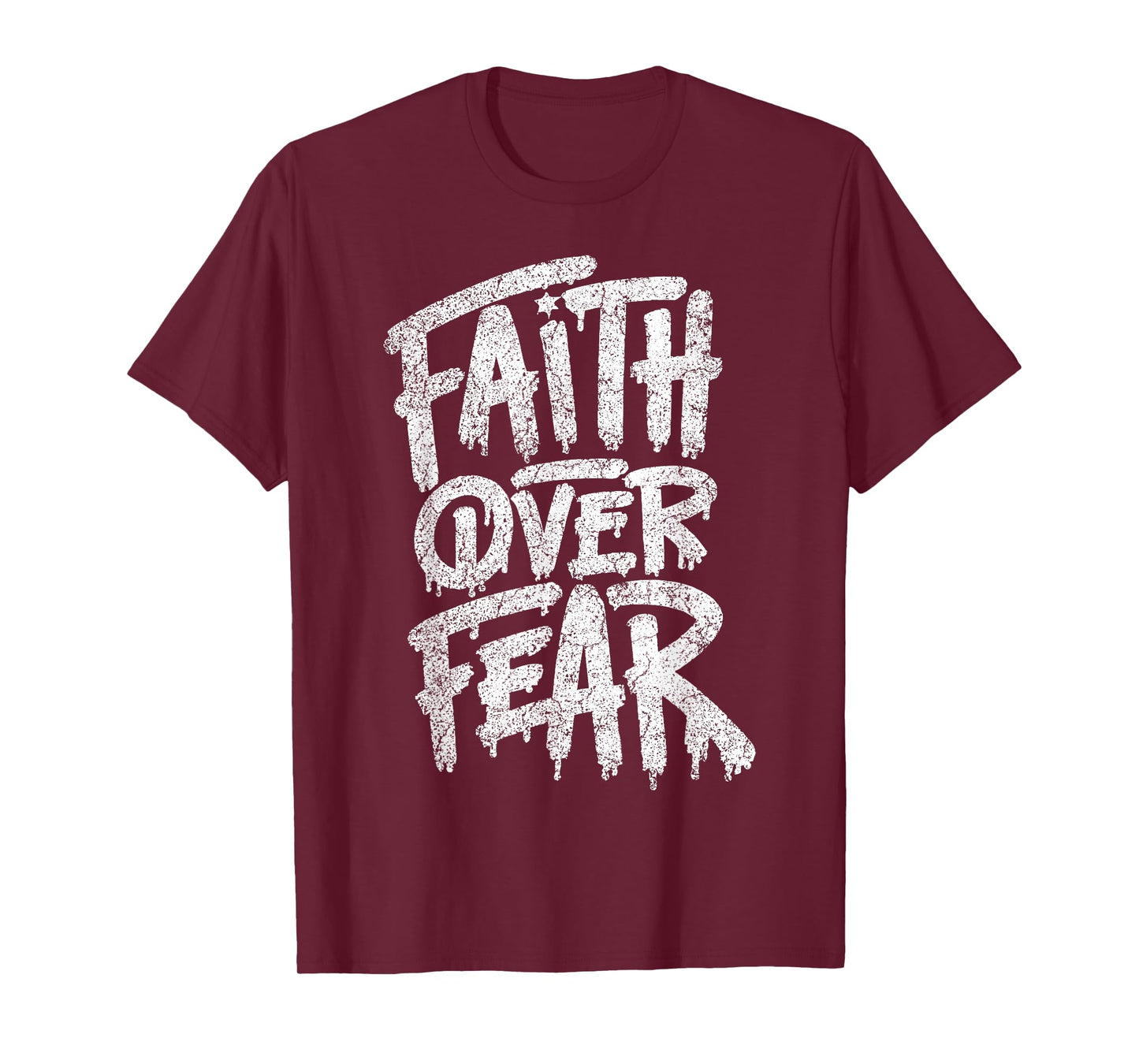 Faith Over Fear Christian Women Men Inspirational Graphic T-Shirt