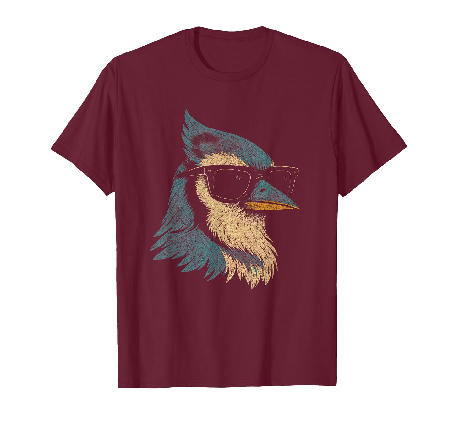 Cool Blue Jay Sunglasses Retro Vintage Birdwatching Nature T-Shirt