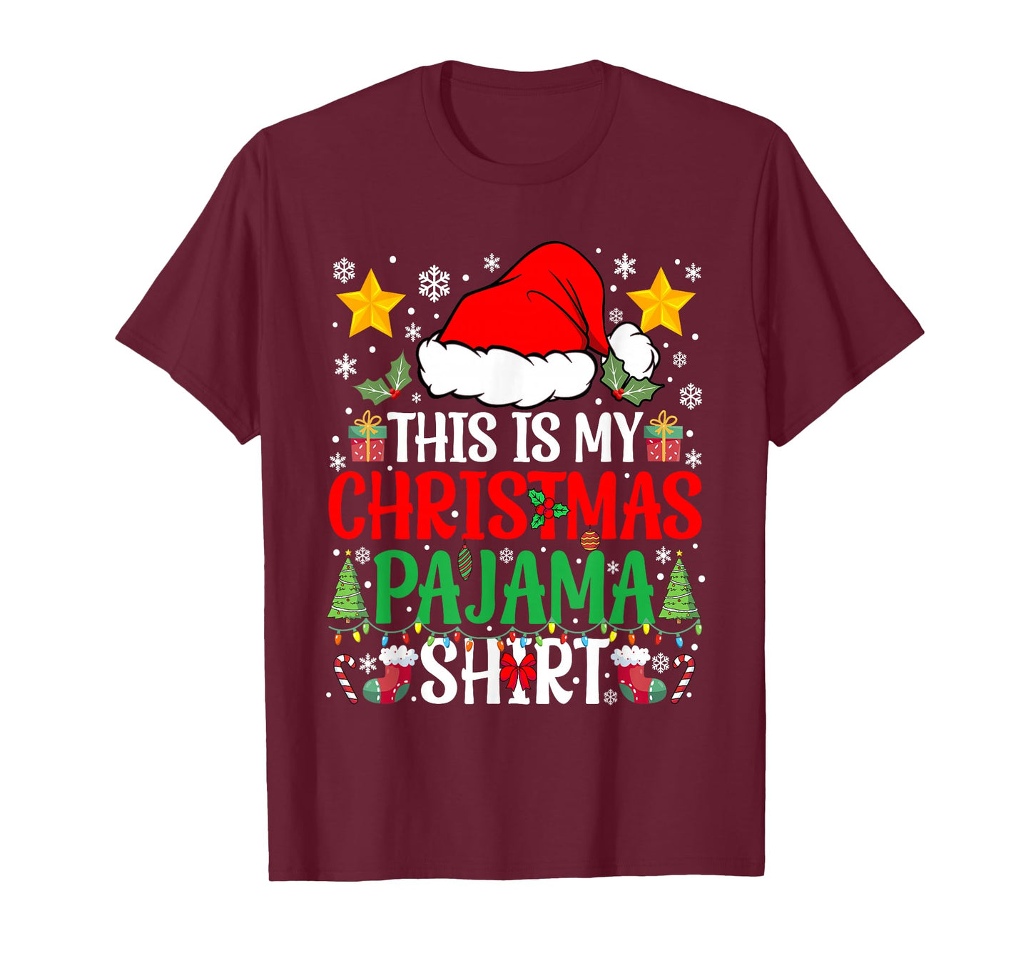 This is My Christmas Pajama Shirt Funny Xmas Family Matching T-Shirt