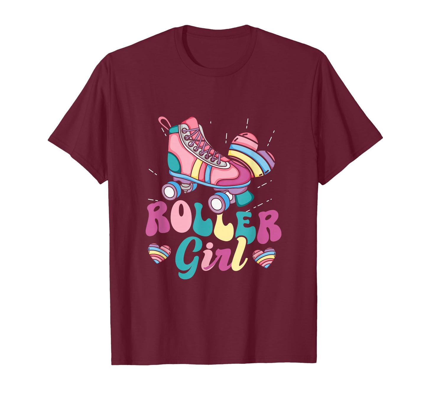 Roller Girl Skater Skating Retro Vintage 70s 80s 90s Skates T-Shirt
