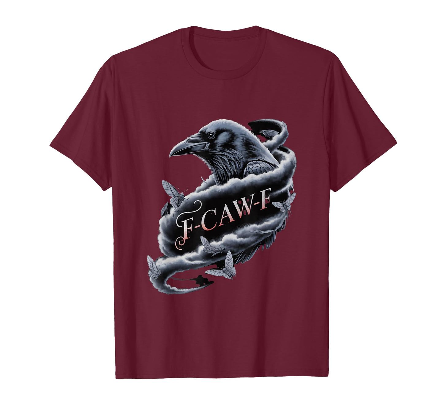 F-Caw-F Crow Funny Gothic Moon Black Bird Halloween T-Shirt
